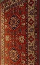 Title:🔥 Vintage Hand-Knotted Kazak Rug – Wool on Wool – 8x10 – Caucasus Russia picture