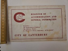 Vintage 1969 Canterbury Accommodation & Tourist Guide – Map, Hotels, Attractions picture
