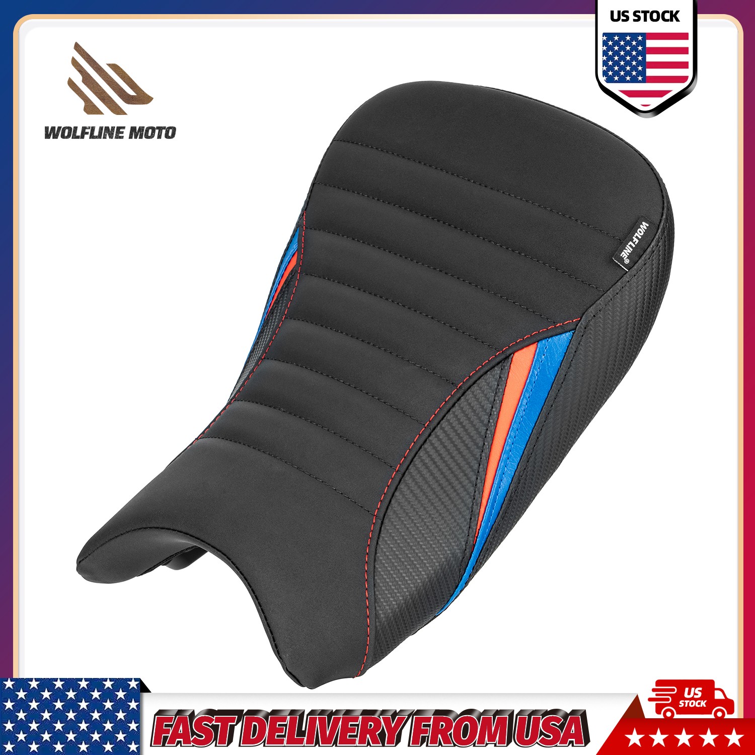 WOLFLINE Rider Seat Cushion for BMW S1000RR 2019-2026 Sport Comfort Ride Saddle