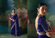 STEPNSHOP PREMIUM SAREE FESTIVAL WEAR  FANCY  WITH SEQUENCE WORK  24085 picture