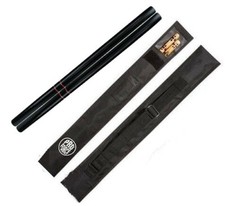 Set of 2 Escrima Kali Arnis Sticks 26" Black Oak Hardwood With Carrying Case picture
