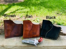 NAA 22 Mini Revolver Large Combo Gun/Knife Leather Pocket Holster picture