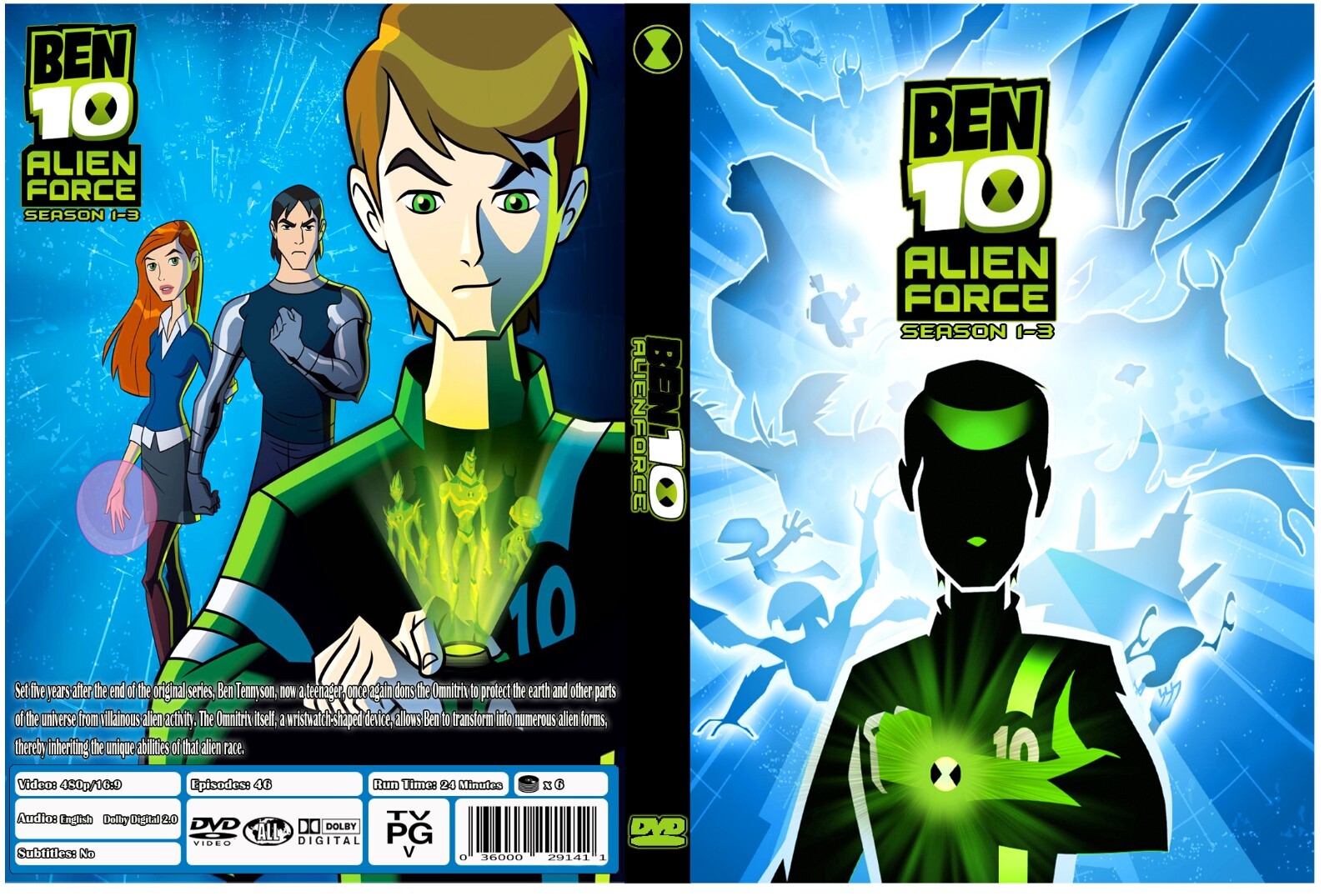 Ben 10 Alien Force Animated Series Season 1-3 Episodes 1-46 English Audio Ben 10 Alien Force Animated Series Season 1-3 Episodes 1-46 English Audio