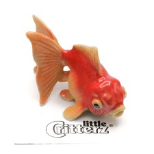 Little Critterz Fish - Fantail Goldfish "Fancy" - Miniature Porcelain Figurine picture