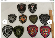 Texas State Police Department Of P.S. Collectable Units 10 Patches New Full Size picture
