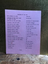 Vintage “The Language of The Fan” Card Ephemera picture