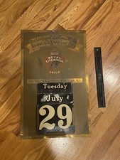 VINTAGE ROYAL LIVERPOOL GROUP INSURANCE Co CALENDAR AD -LIVERPOOL LONDON & GLOBE picture