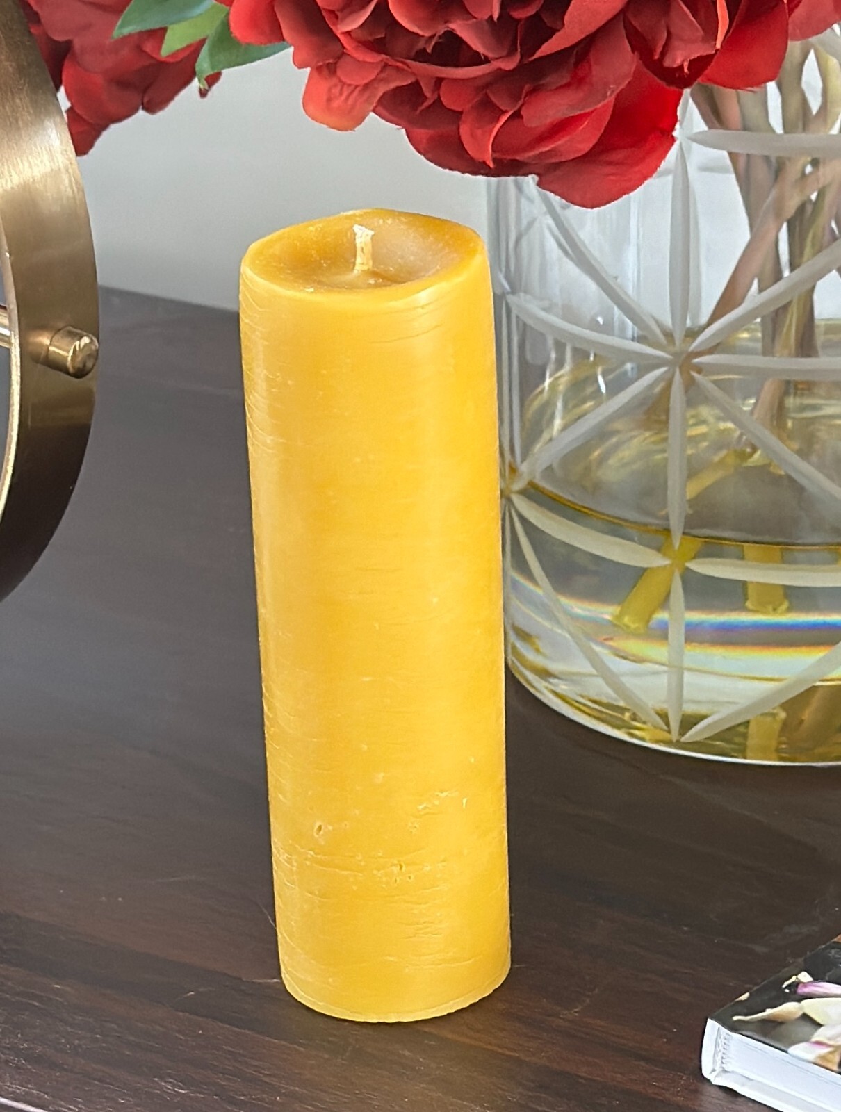 Handmade 100% Pure Beeswax Pillar Candle 2" x 6" 100% Cotton Wick Handmade 100% Pure Beeswax Pillar Candle 2" x 6" 100% Cotton Wick