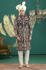 Indian Mens Designer Wedding Bollywood Party Wear Traditional Sherwani India picture