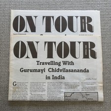 Lot of 2 Vintage Siddha Yoga On Tour Publications 1984 Gurumayi Chidvilasananda picture