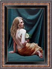 Hand Painted Oil Painting art Female woman Nude On Canvas 24"X36" picture