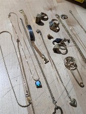 Gold toned Jewlery Collection; earrings, bracelets, rings  and necklaces picture