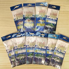 10PK Sabiki Bait Rigs Saltwater Fishing Lure Fish Skin Carbon Hook Rig 1#2#3# picture