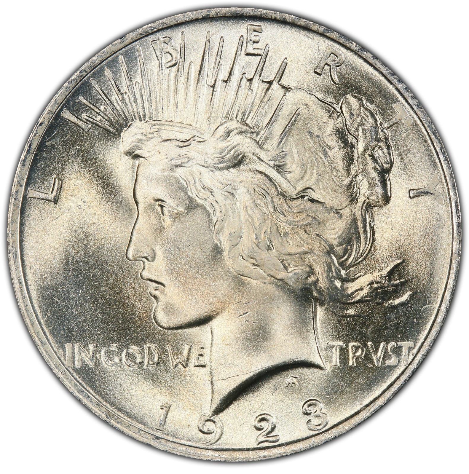 1923 $1 Peace Silver Dollar Brilliant Uncirculated US Coin Mint