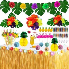 Tropical Luau Party Decorations Set Hawaiian Beach Theme Party Favors  picture