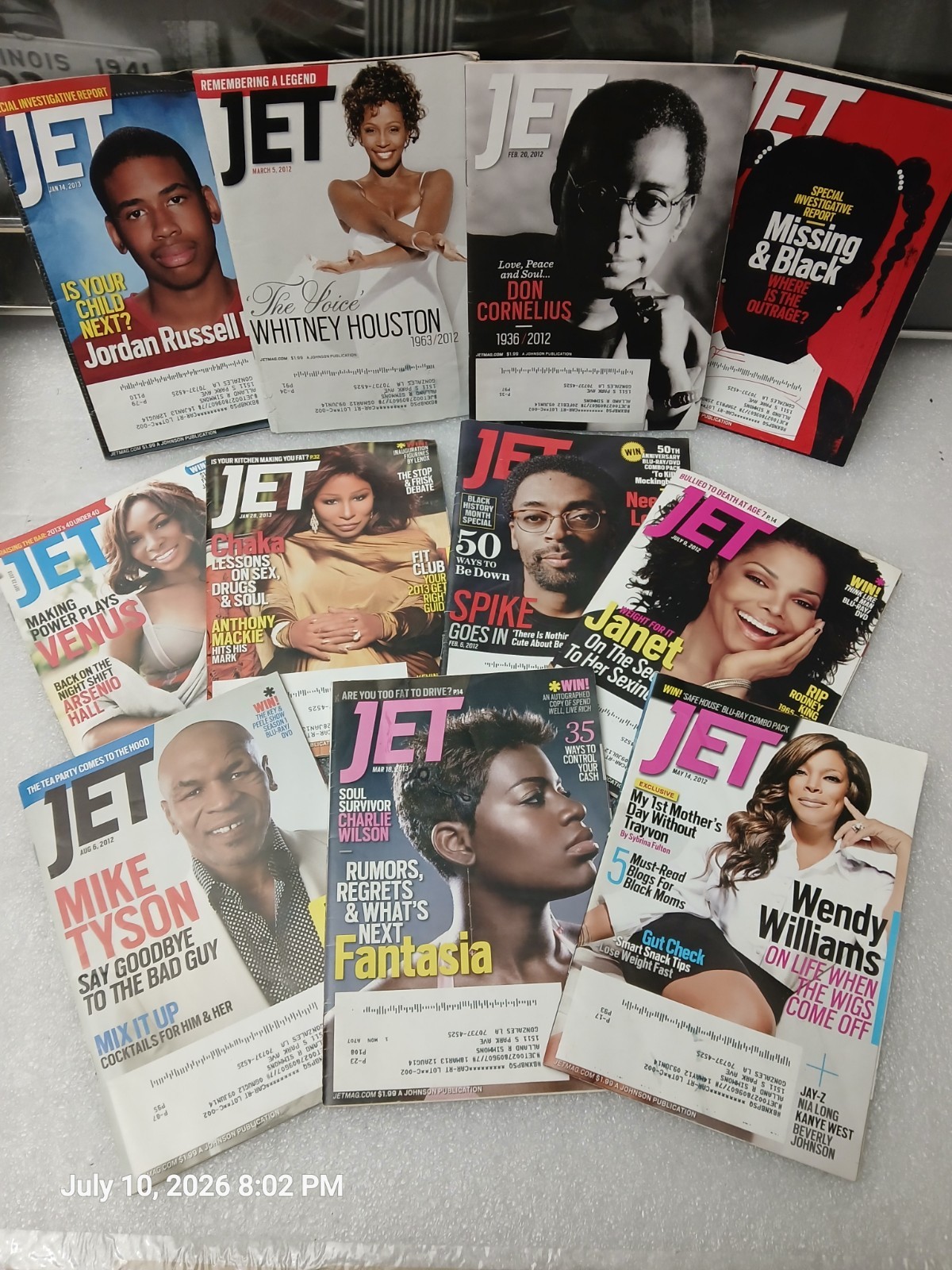 Lot Of 37 Jet Magazines Black Celebrities Culture Vibe Ebony Entertainers Actors