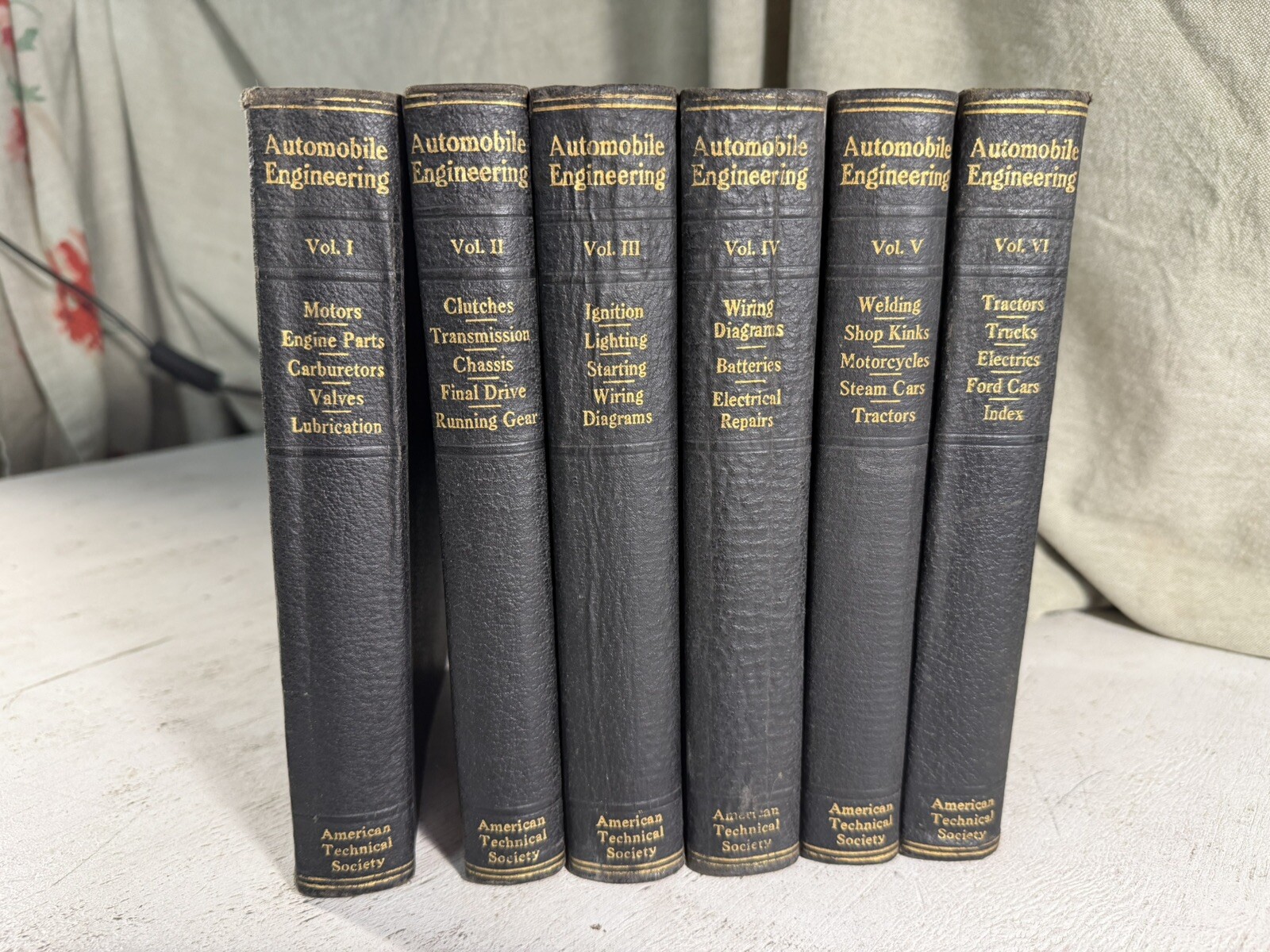 Antique Automobile Engineering General Reference Set 6 Vols 1922 1500 Engravings Antique Automobile Engineering General Reference Set 6 Vols 1922 1500 Engravings
