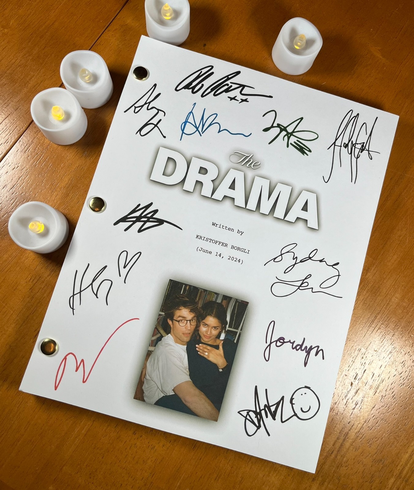 The Drama Movie Script Signed- Autograph Reprints- Robert Pattinson & Zendaya The Drama Movie Script Signed- Autograph Reprints- Robert Pattinson & Zendaya